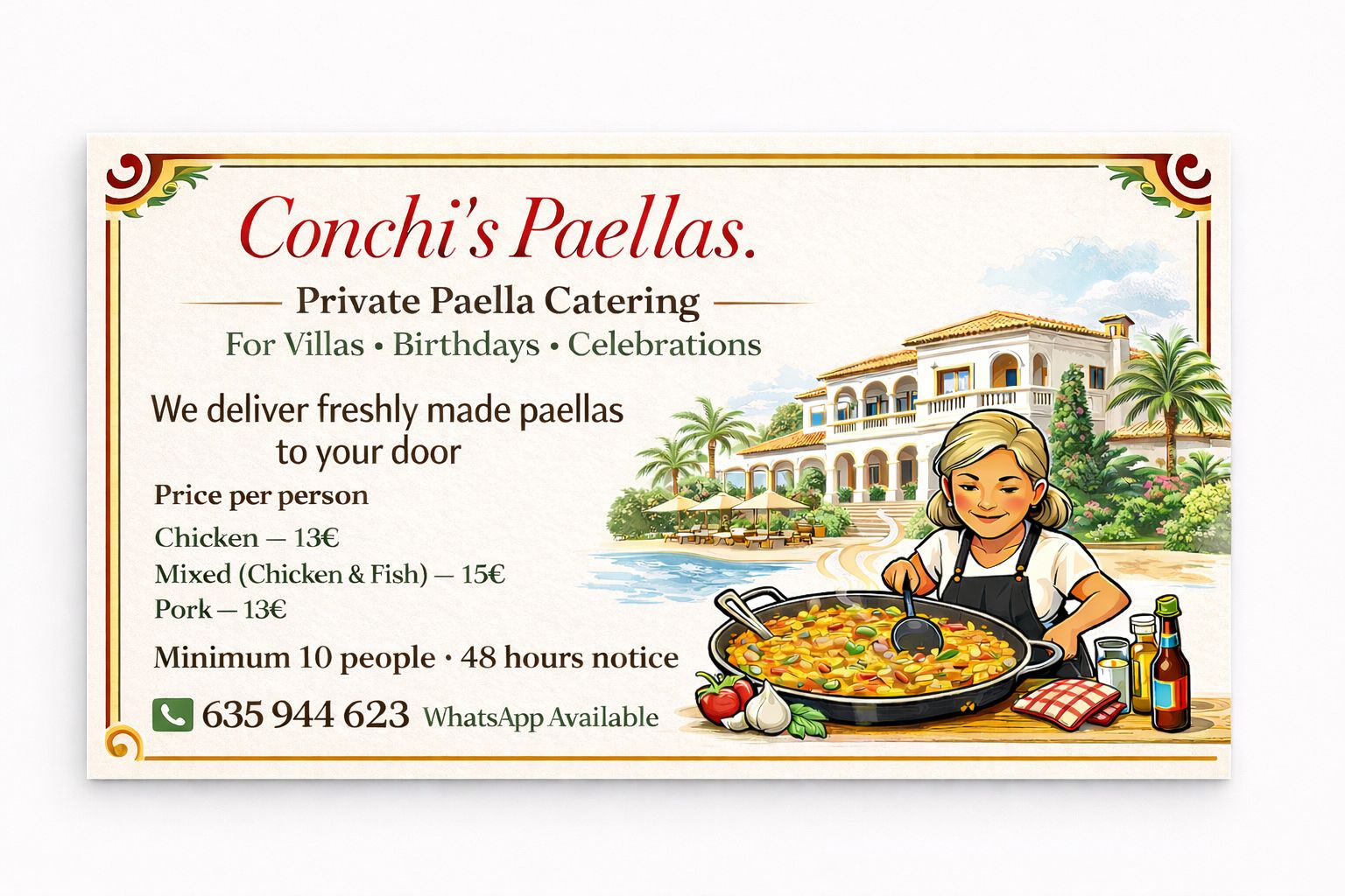 Conchi's Paellas — Private Paella Catering