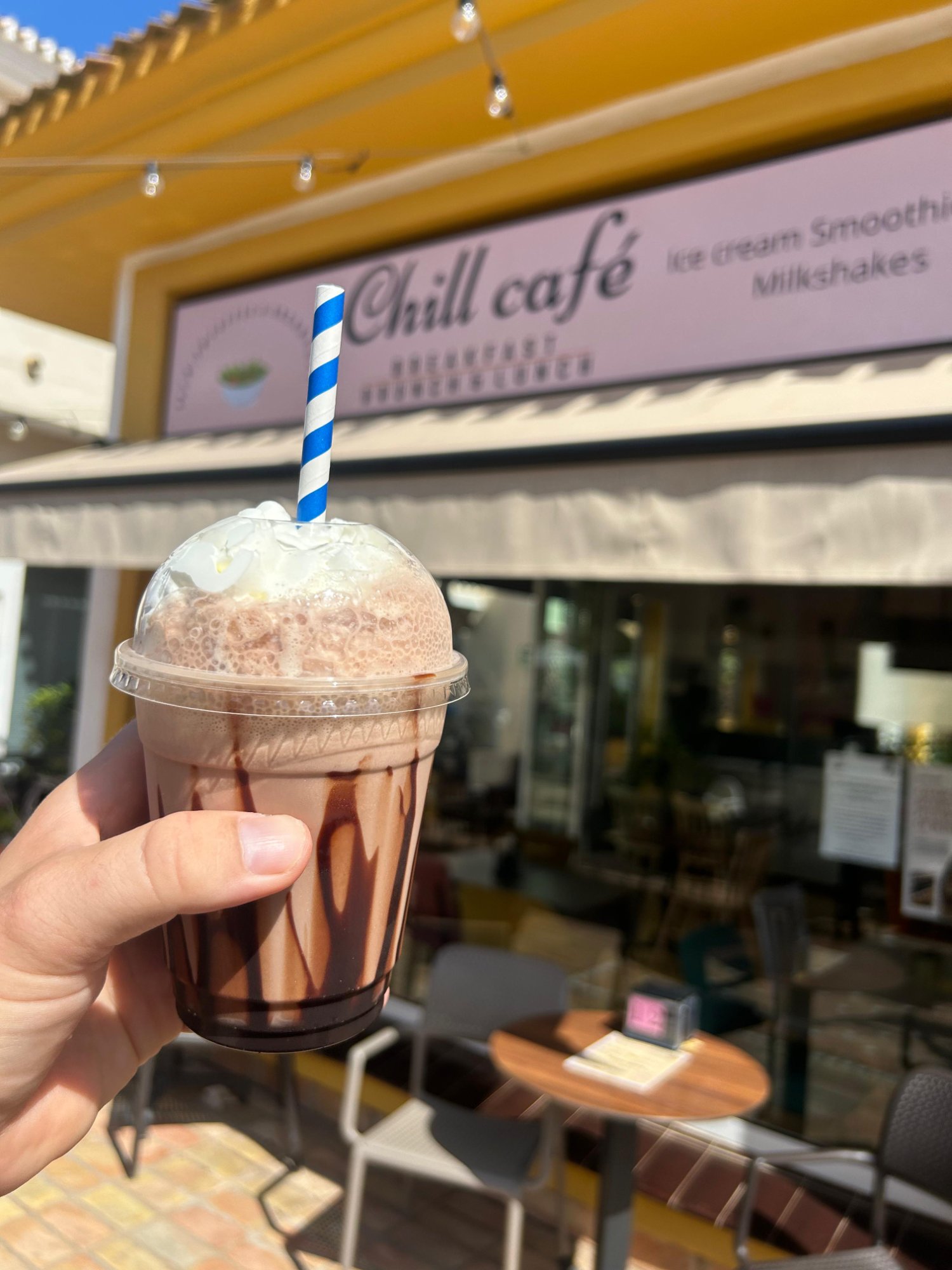 Chef Imma with homemade cake